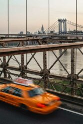 New-York Brooklyn Bridge Yellow Cab