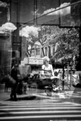 New-York Brooklyn Street shot reflection