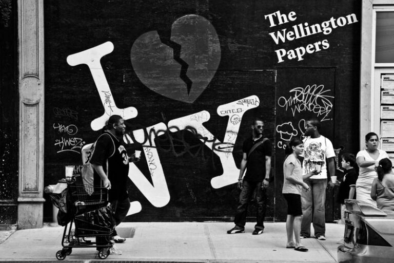 Photo Rue Noir et Blanc I love New-York