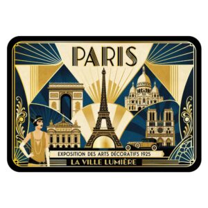 Carte Postale Paris Dorure - Art Déco Les Monuments Célèbres CPD 065
