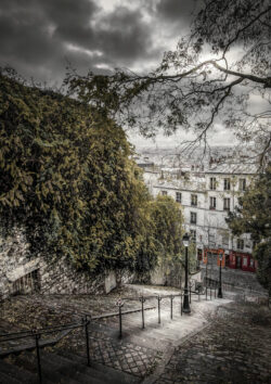Photo Paris Montmartre Escaliers Rue Du Calvaire