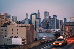 New-york Brooklyn Bridge Sunrise Skyline New-york Brooklyn Bridge Sunrise Skyline
