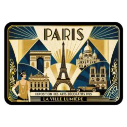 Carte Postale Paris Dorure - Art Déco Les Monuments Célèbres CPD 065
